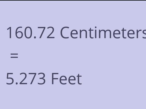 160.72 CM TO FEET