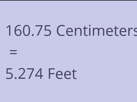 160.75 CM TO FEET