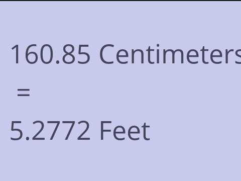 160.85 CM TO FEET