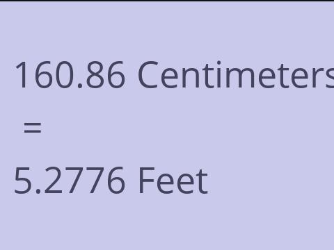 160.86 CM TO FEET