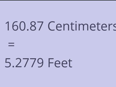 160.87 CM TO FEET