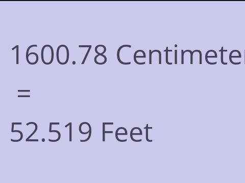 1600.78 CM TO FEET