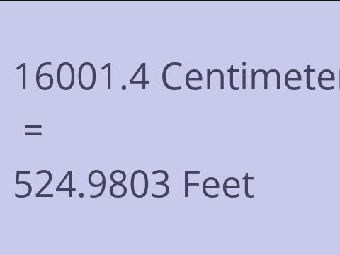 16001.4 CM TO FEET