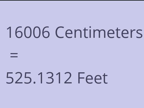 16006 CM TO FEET
