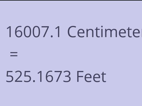 16007.1 CM TO FEET