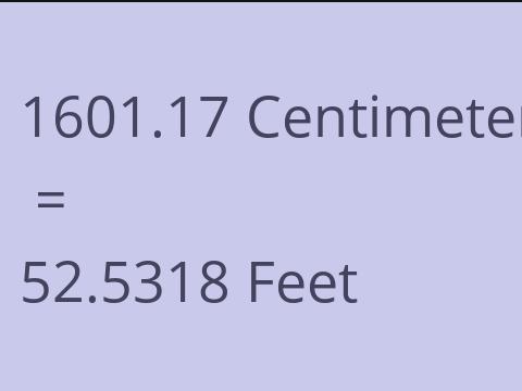 1601.17 CM TO FEET