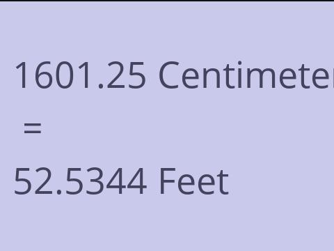 1601.25 CM TO FEET