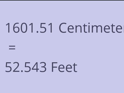 1601.51 CM TO FEET