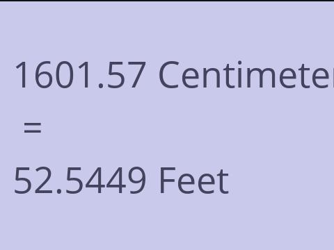 1601.57 CM TO FEET