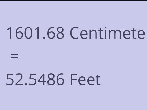 1601.68 CM TO FEET