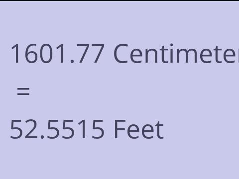 1601.77 CM TO FEET