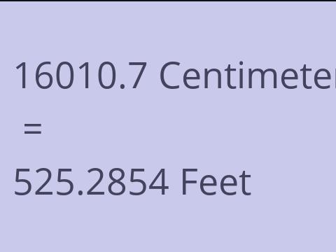16010.7 CM TO FEET