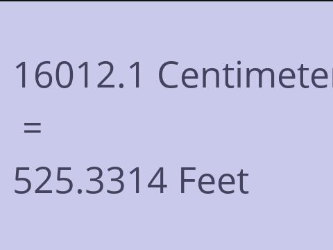 16012.1 CM TO FEET