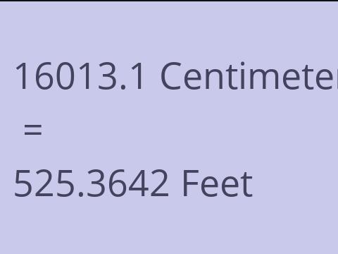 16013.1 CM TO FEET