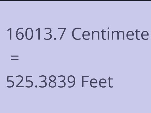 16013.7 CM TO FEET