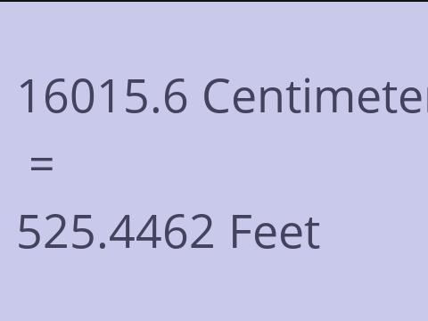 16015.6 CM TO FEET