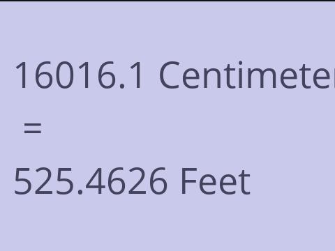 16016.1 CM TO FEET
