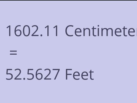 1602.11 CM TO FEET