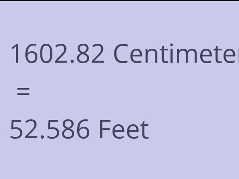 1602.82 CM TO FEET