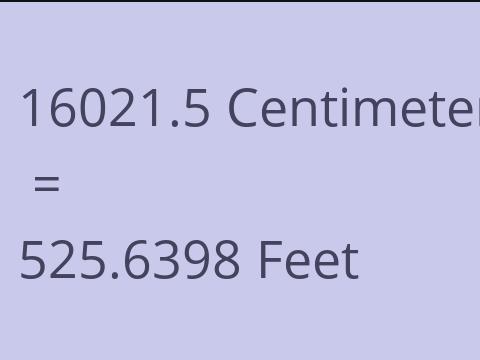 16021.5 CM TO FEET