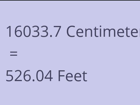 16033.7 CM TO FEET