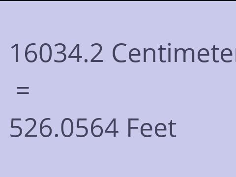 16034.2 CM TO FEET