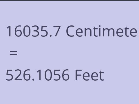 16035.7 CM TO FEET
