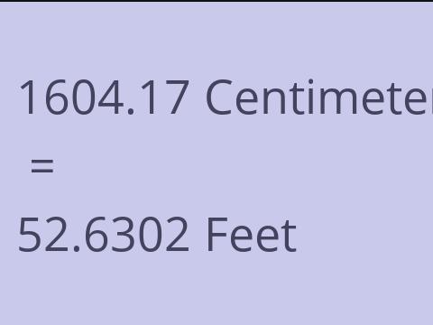 1604.17 CM TO FEET