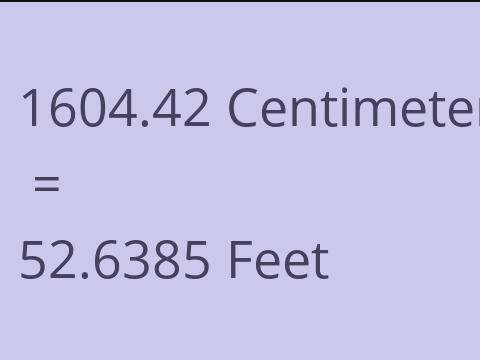 1604.42 CM TO FEET