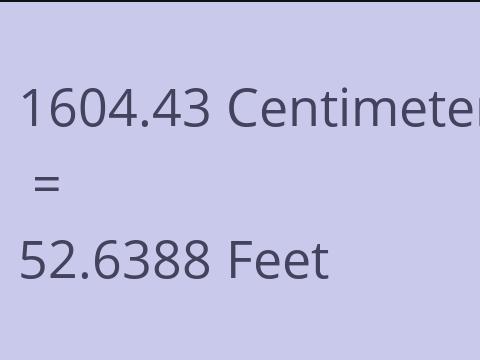 1604.43 CM TO FEET