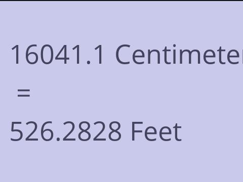 16041.1 CM TO FEET