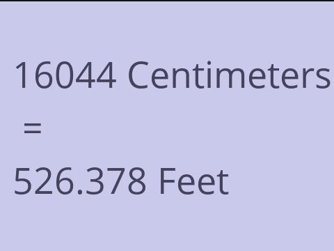16044 CM TO FEET