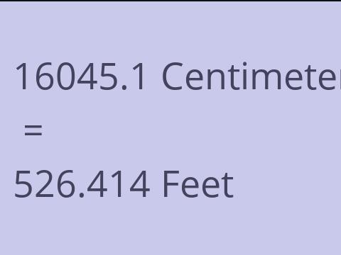 16045.1 CM TO FEET