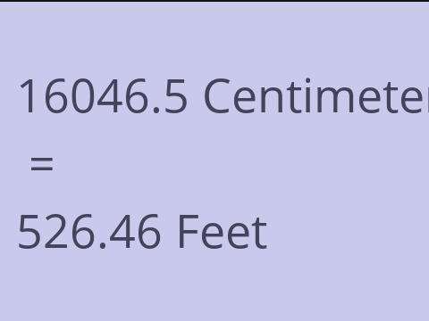 16046.5 CM TO FEET