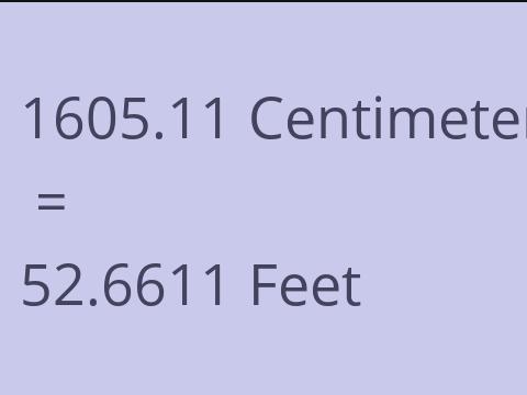 1605.11 CM TO FEET