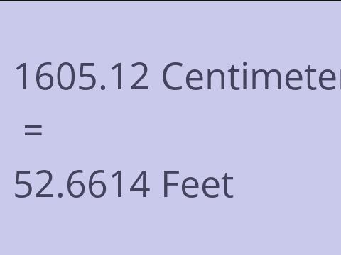 1605.12 CM TO FEET