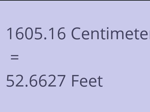 1605.16 CM TO FEET