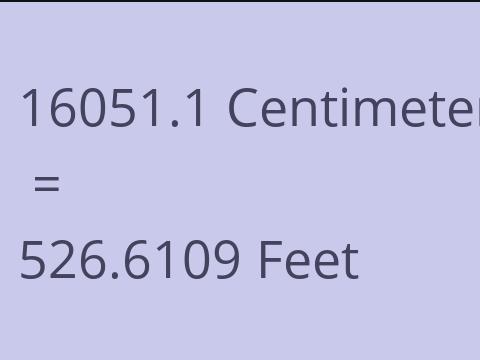 16051.1 CM TO FEET