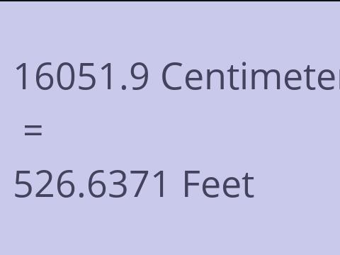 16051.9 CM TO FEET