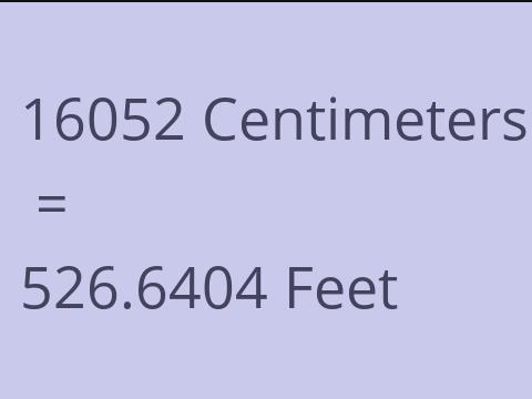 16052 CM TO FEET