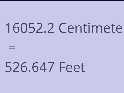 16052.2 CM TO FEET