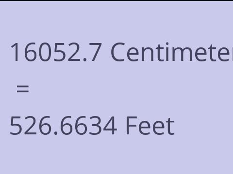 16052.7 CM TO FEET