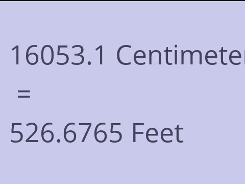 16053.1 CM TO FEET