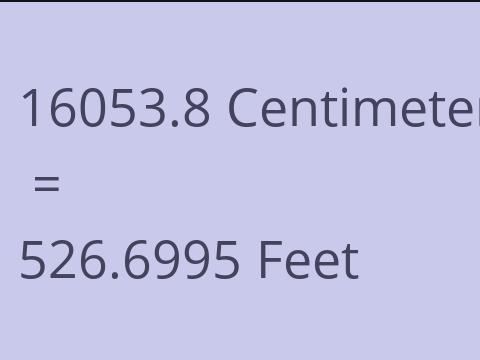 16053.8 CM TO FEET