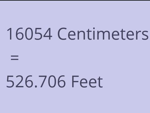 16054 CM TO FEET