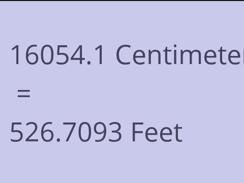 16054.1 CM TO FEET