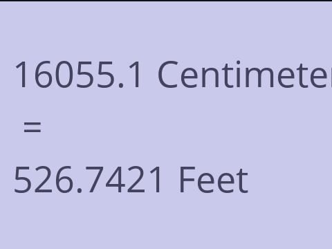 16055.1 CM TO FEET