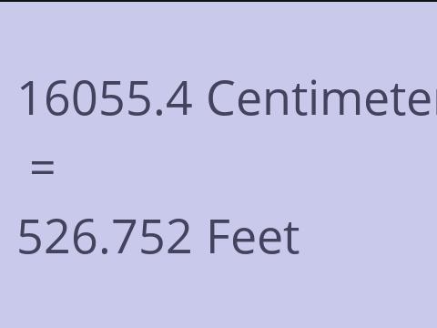 16055.4 CM TO FEET