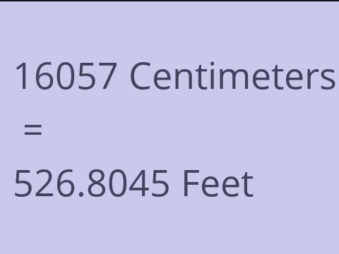 16057 CM TO FEET