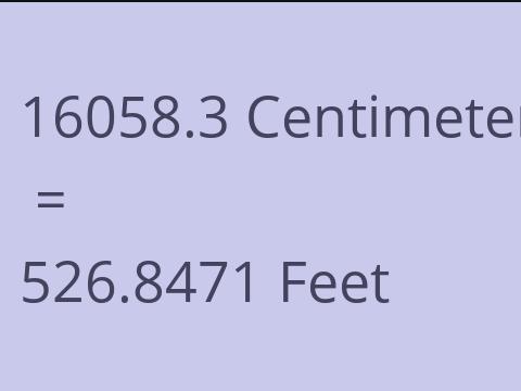 16058.3 CM TO FEET
